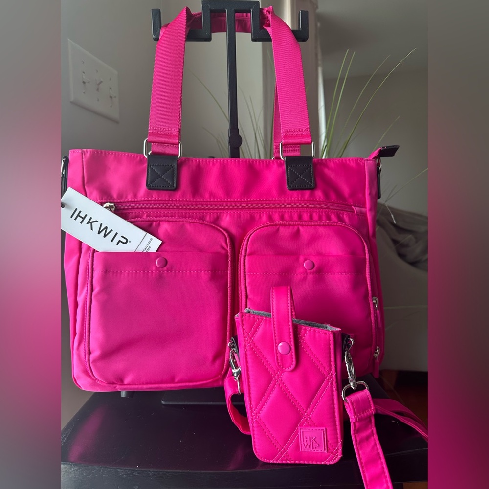 2 NWT Bags IHKWIP Cargo Catchall Tote + Call Me Later Cell Phone Crossbody - Picture 8 of 16
